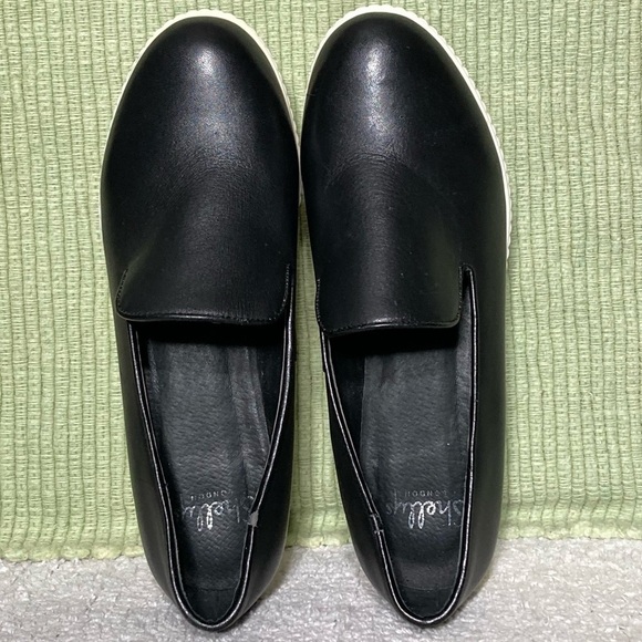 Shelly’s London Women's Black Leather Platform Slip On Shoes - Size US 6 - Picture 5 of 12